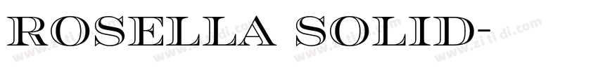 Rosella Solid字体转换